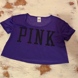 VS Pink purple mesh comfy crop top.